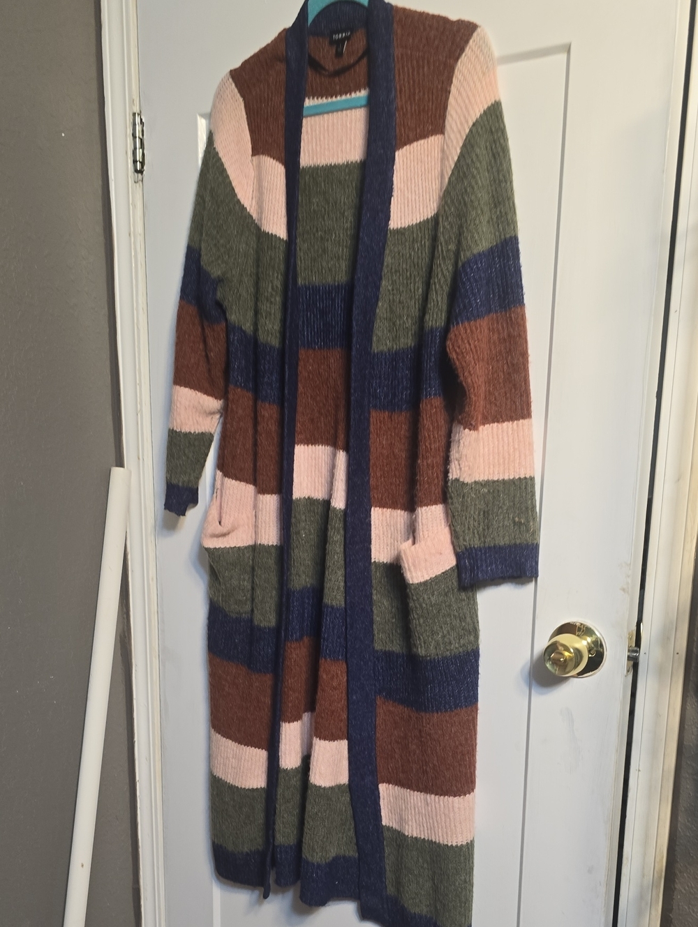 torrid Multicolor Striped Long Open-Front Cardigan